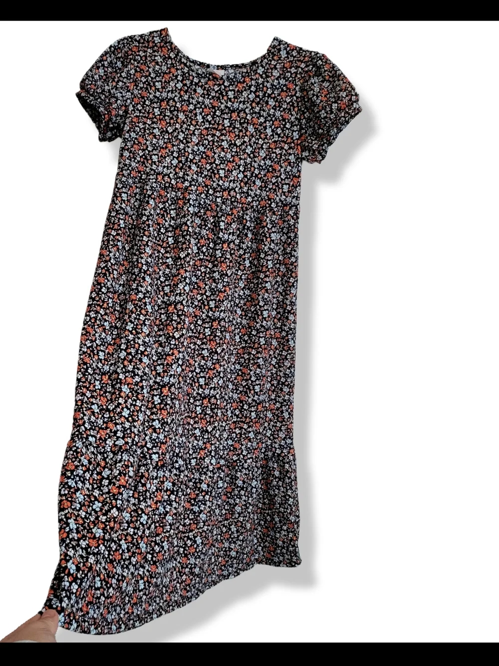 🌿Wonder Nation Boho Floral Peasant Midi Dress 7/8 - Picture 7 of 11